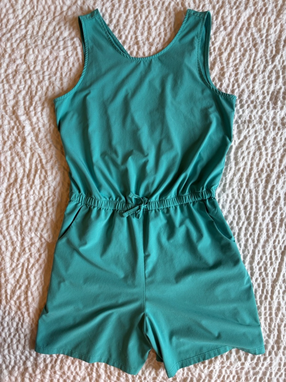 Kids Teal Sleeveless Romper - Comfortable Romper with Shorts